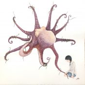 Yuka_Yamaguchi_"Aliens", 20 x 20", colour pencils on paper